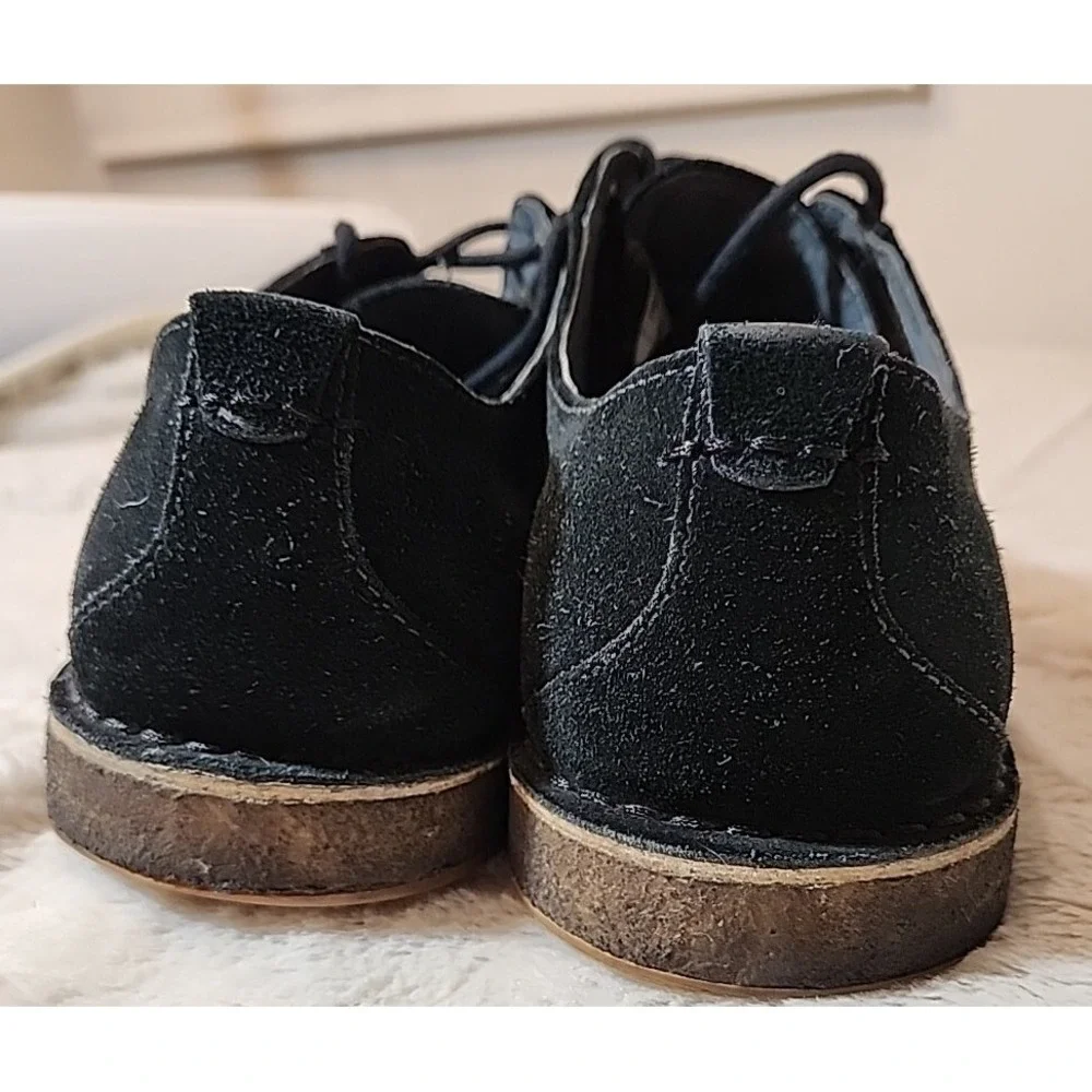 UGG Shoes Suede Oxford Comfort Sheepskin Lined Chaucer 3269 Lace Up Black Mens 9